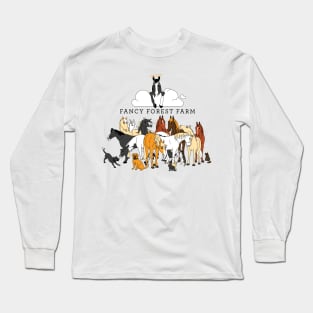 Fancy Forest Farm • Family Portrait 2023 • Dark Text Long Sleeve T-Shirt